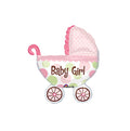 31” Baby Girl Stroller Foil Balloon (Helium Filled)