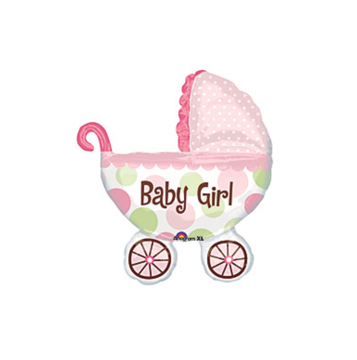 31” Baby Girl Stroller Foil Balloon (Helium Filled)